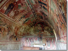 The frescoes in Sveti Roka churchof Draguc