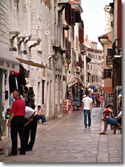 Dekumanska, the ancient main street of Porec.