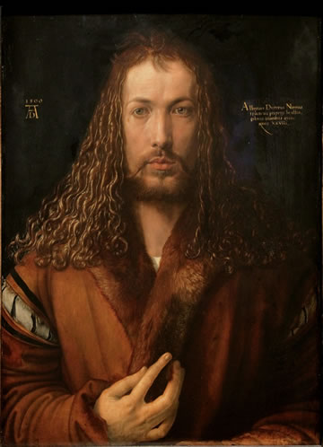 Albrect D&uuml;rer's "Self-Portrait" (1500) in Munich's Alte Pinakothek
