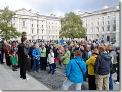 A tour of Trinity College with a student