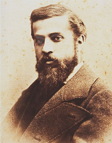 A photograph of Antoni Gaud from 1878