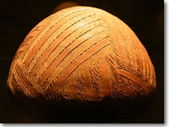 A 6,000-year-old piece of pottery in Aswan's Nubian Museum.