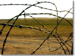 The site of the 1890 massacre at Wounded Knee, Pine Ridge Indian Reservation, South Dakota