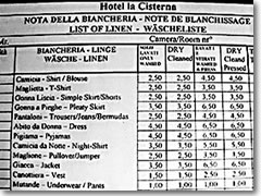 No, those aren't the prices to buy those particular items of clothing. That's how much this hotel is charging merely to wash them.