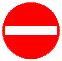 European road sign for Do Not Enter