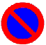 European road sign for No Parking