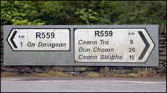 In Ireland, sometimes even the road signs are in Gaelic