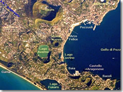 A satellite map of the Campi Flegrei