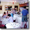 The breakfast room at Hotel des Artistes in Rome, Italy