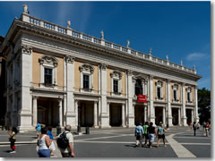 The Palazzo Nuovo wing of the Capitoline Museums in Rome