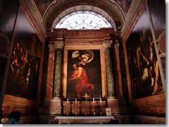 Carvaggio's St. Matthew cycle in San Luigi dei Francesi church, Rome