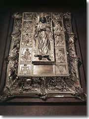 The tomb of Sixtus IV by Antonio Pollaiuolo in St. Peter's Treasury Museum