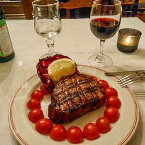 A steak at Trattoria Anita, Florence
