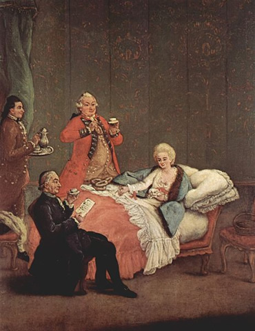 The Morning Chocolate (1775/80) by Pietro Longhi in the Museo del '700 Veneziano in the Ca' Rezzonico, Venice