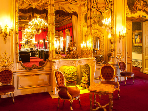 The elegant rooms of the Casino Baden-Baden