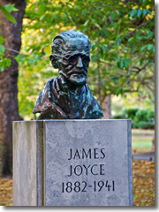 Bust of James Joyce on St. Stephen's Green, Dublin