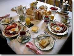 I pity the poor soul who goes to Ireland and tries to keep on his diet. Breakfast spreads like this one, at Killennan House outside Derry in Northern Irealnd, pretty much assure you won't be hungry again until dinnertim