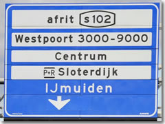 Dutch highwaysign