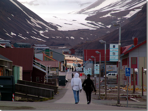 The town of Longyearbyen is the capital of Svalbard, with most of its shops, hotels, restaurants and people—and you're looking at just about all of it.
