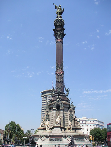 The Mirador de Colom monument, Barcelona.