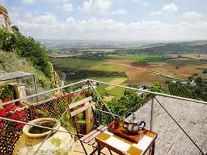 The view from a private terrace at Hotel La Casa Grande, Arcos de la Frontera
