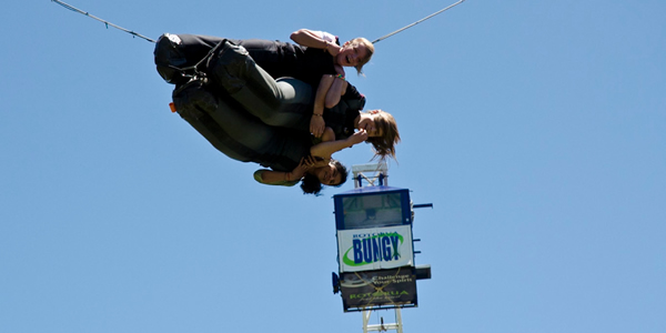 The Swoop bungy ride at Agroventures, near Rotorua, New Zealand