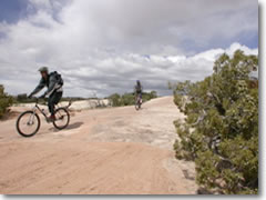 Mountain-biking the slickrock in Moab, Utah