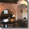 A dining room inside a rental trullo in Alberobello, Apulia