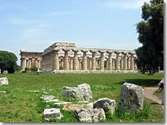 The Temples of Hera and Neptune at Paestum. (Photo courtesy of Chiara Marra.) 