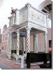 One of the two pulpits in the Ravello Duomo