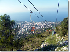 The seggovia (chairlift) up Monte Solaro from Anacapri, Capri. (Photo © 2009, Pilise Gábor)