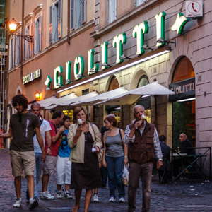 Gelateria Giolitti ice cream parlor in Rome, Italy