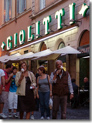 Ice cream cones from Rome's storied gelateria Giolitti