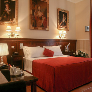 A triple room at Hotel des Artistes in Rome, Italy