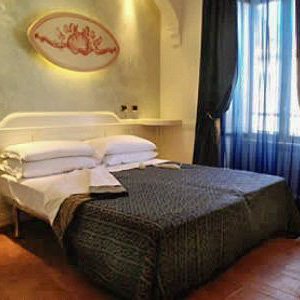A room at the Hotel Nardizzi Americana in Rome, Italy