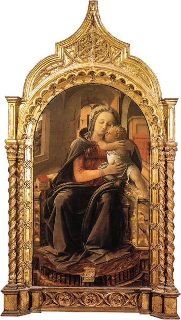 Fra' Filippo Lippi's Madonna with Child (Tarquinia Madonna) (1437) in the Galleria Nazionale d'Arte Antica - Palazzo Corsini, Rome