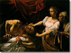 Caravaggio's Judith Beheading Holofernes (1598–99) in the Galleria Nazionale d'Arta Antica- Palazzo Barberini, Rome