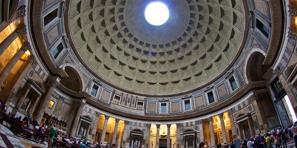 The interior of the Pantheon in Rome