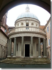 Bramante's Tempietto in the Gianicolo church of San Pietro in Montorio.