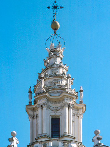 The culy-cue dome atop Sant'Ivo