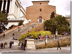 Rome's church of Santa Maria in Aracoeli on the Captoline Hill.