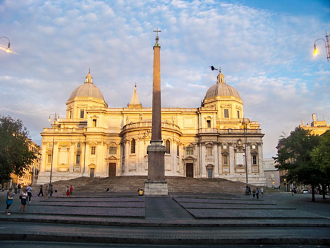 The rear facade of Rome's Santa Maria Maggiore. (Photo by Larry)