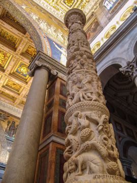 The marble candela in San Paolo fuori le Mura, Rome