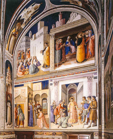Beato Angelico freosced the Capella Niccolinia, or Chapel of Nicholas V, in the Vatican