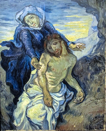 A Pietà (1890) by Vincent Van Gogh in the Vatican Museum of Modern Religious Art, Vatican Museums, Rome, Italy