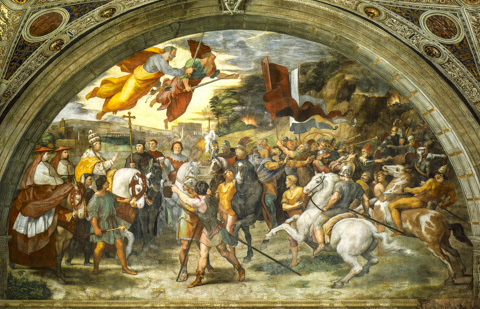 Raphael's The Meeting of Leo the Great and Atilla the Hun in the Vatican Museum's Stanza di Eliodoro
