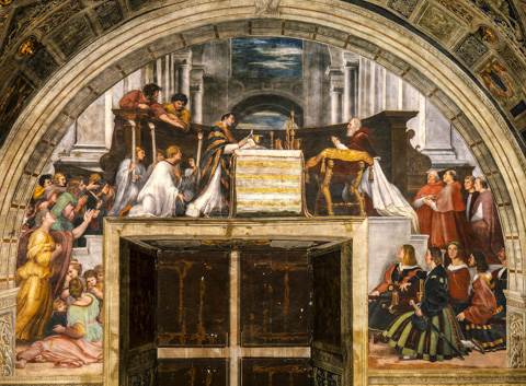 Raphael's The Mass at Bolsena in the Vatican Museum's Stanza di Eliodoro