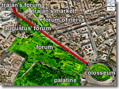 Map of Forum and Imperial Fori