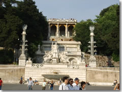 The terraces up to Villa Borghese's Pinco Gardens above Piazza del Popolo.
