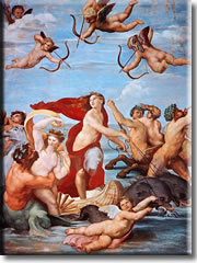 The Galatea by Raphael in the Villa Farnesina